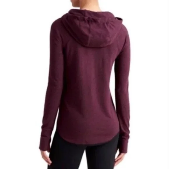 Athleta‎ Sentry Drawstring Hoodie in Maroon Women Size XXS - Picture 2 of 11